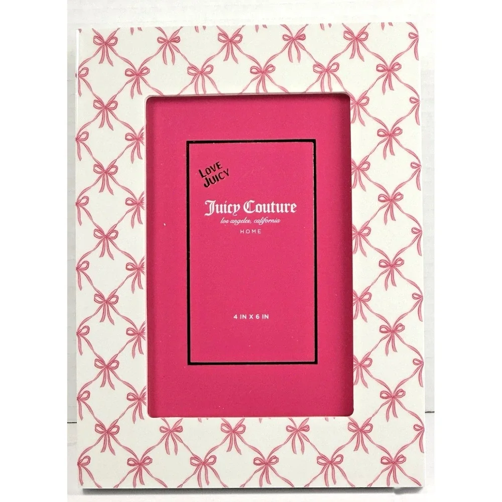 Juicy Couture Pink Bow Photo Frame 4x6 Coquette Home Decor